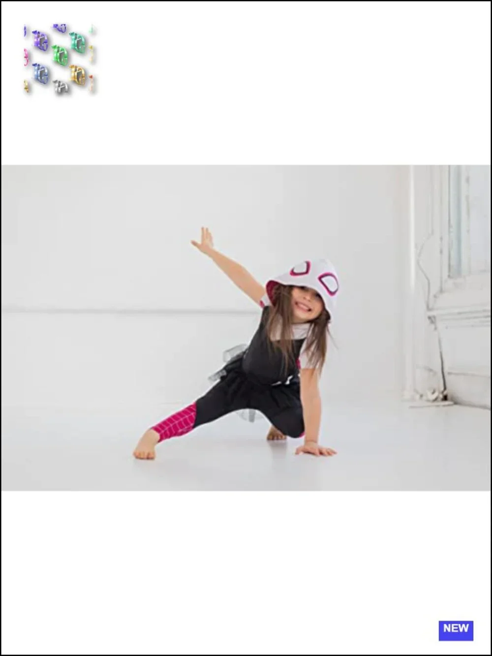 Spider-Gwen Cosplay Hooded Tee & Leggings Set Toddler Girls Halloween Costume